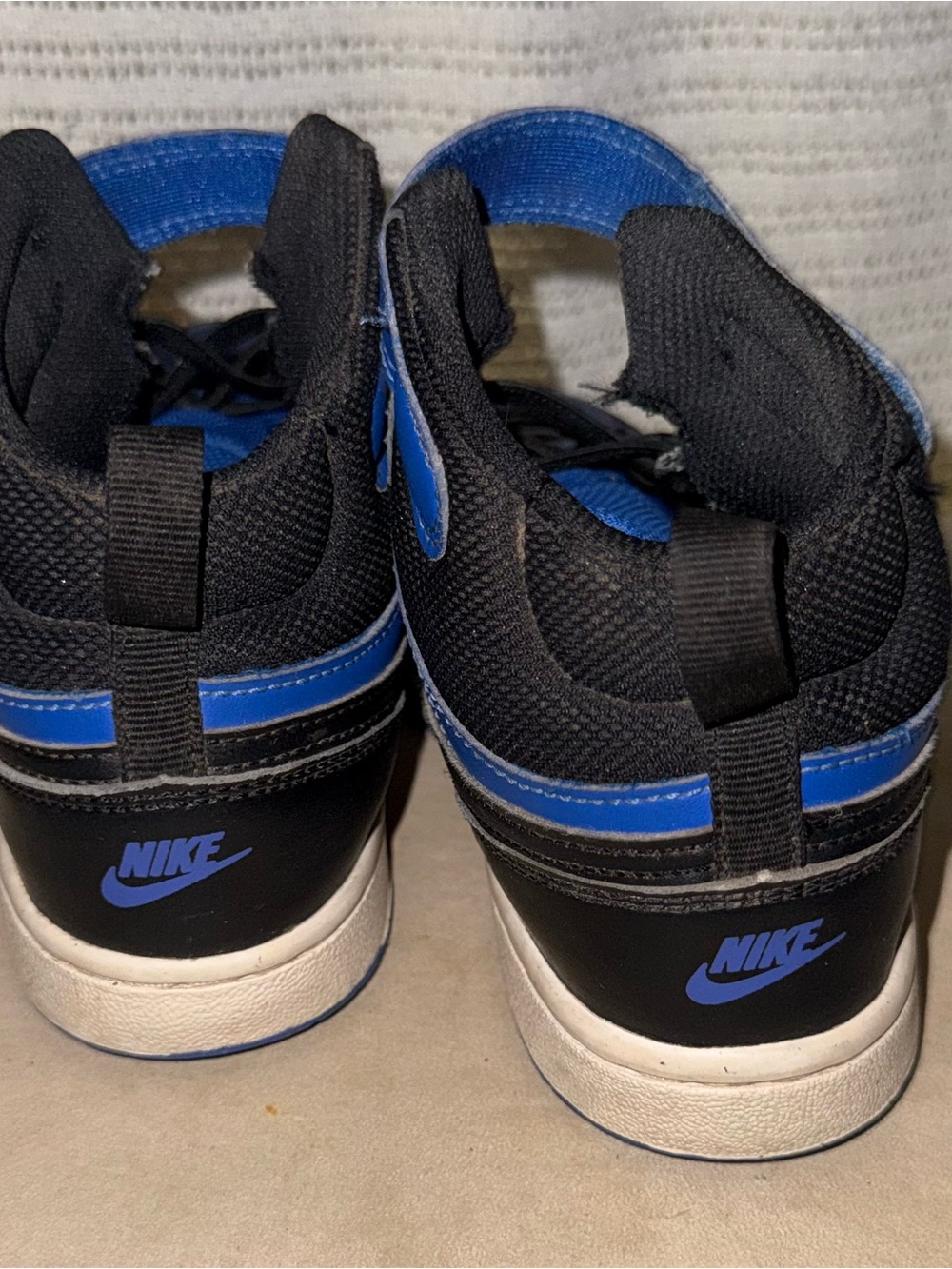 Nike Kids Blue and Black High Top Sneakers - Picture 4 of 5